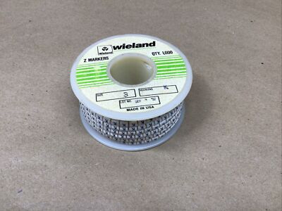 Wieland Size 3 Z Type Letter K Slip On Wire Marker 1000 #06I92