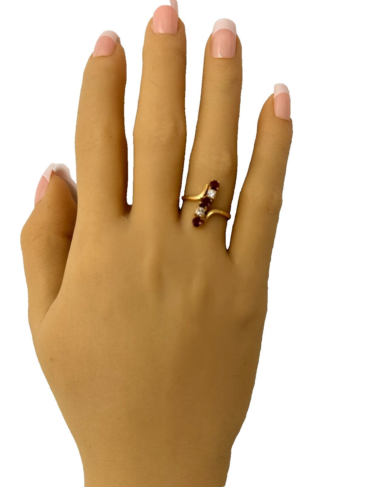 Captivating 18ct Yellow Gold Ruby & Diamond Wave … - image 13