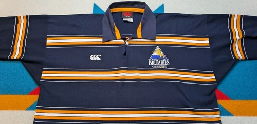 Camiseta deportiva de rugby vintage ACT Brumbies manga larga bordada hecha en Australia 2XL - Imagen 2 de 7