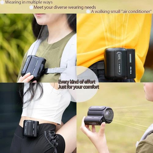 2024 Cool Clip Fan Under Shirt Cool Clip Waist Fan Clip-On Portable Air Cooler - Picture 9 of 22