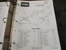 Toro 826 38150 snow thrower blower Parts Catalog Manual 1982