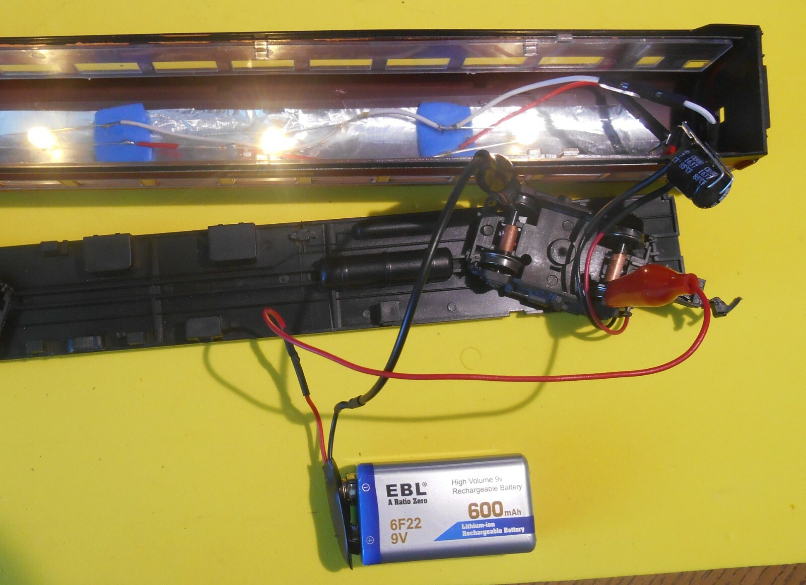 Complete HO Passenger car lighting system kit with Electric Pickup
