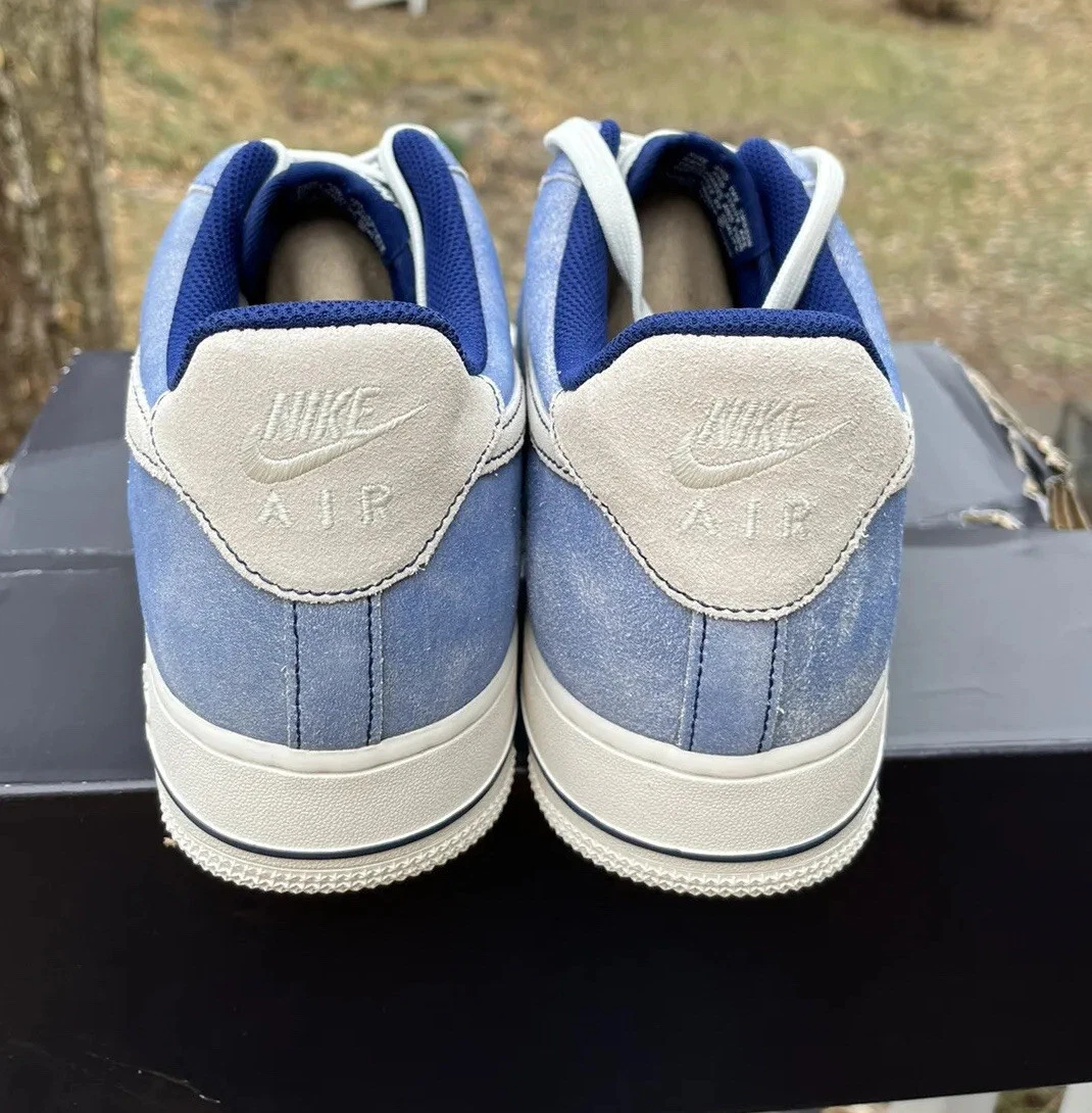Nike Air Force 1 07 LV8 Dusty Blue Void Sail Sz 12 DS Proof of Nike Purchase