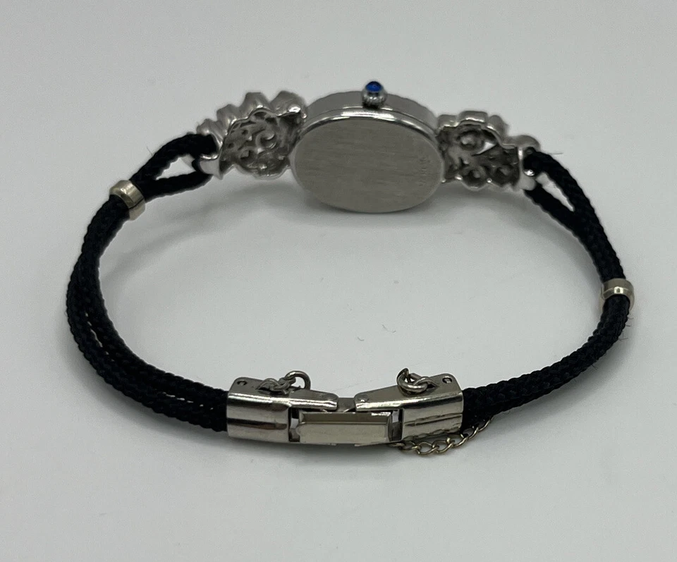 Женские часы Geneve из белого золота 14 карат с бриллиантами - Изображение 4 из 4