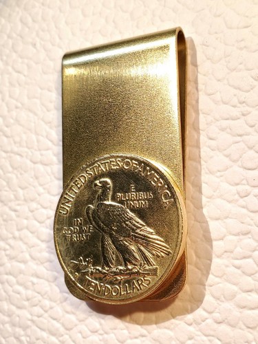 1908-1933 U.S. Gold Indian Head $10 American Eagle Unique Coin Money Clip + Box! - Picture 4 of 6