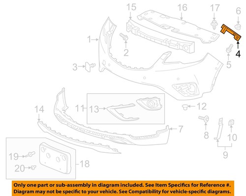 GM OEM 19-20 Envision Bumper Components-Side Bracket 42453106