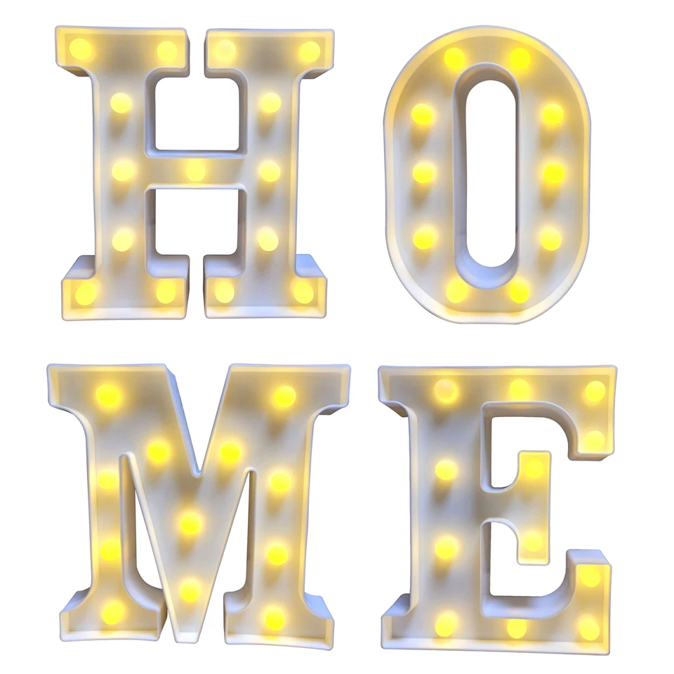 LED Schriftzug XXL Home beleuchtet Buchstaben Schild 66x22cm Set XL Tischdeko - Bild 2 von 4