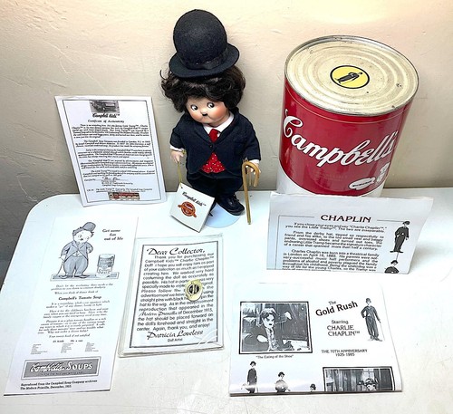 Vintage Campbell Kids Charlie Chaplin Porcelain Doll 1995 Annual Edition ! - Picture 9 of 9