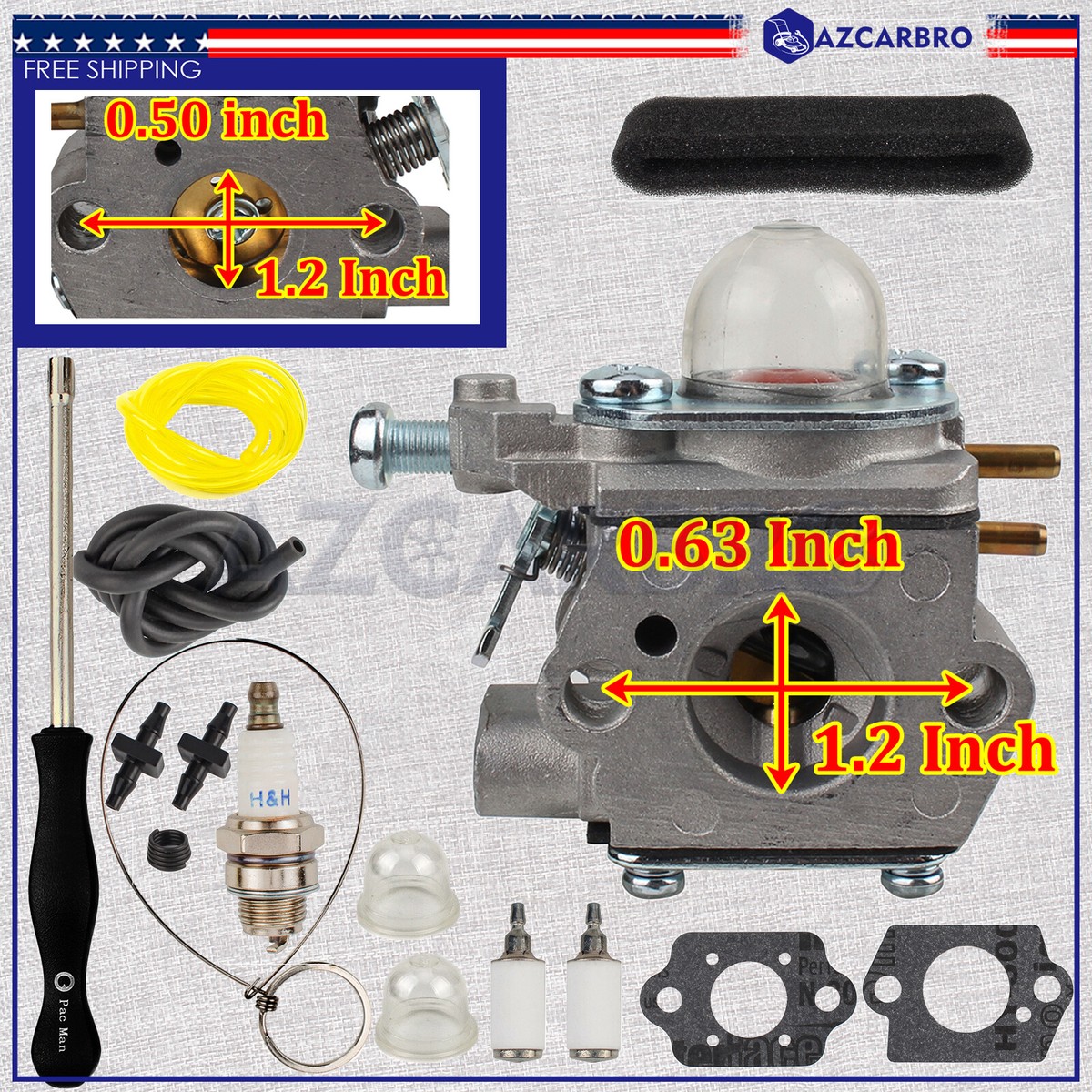 【バイイー】MUSHROOM NOW!他4点 Hyper Tough H 2510 (41ADZ02C735) String Trimmer Carburetor