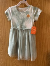 Wonder Nation Girls Size XS 4-5 Milieu Green Short Sleeve Tutu Dress NWT