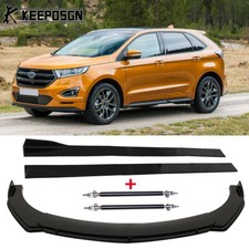Gloss Front Bumper Lip Splitter 86.6 Side Skirts Strut Rods For Ford Edge Gloss Front Bumper Lip Splitter 86.6 Side Skirts Strut Rods For Ford Edge