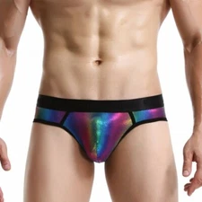 Zonbailon Men's Sexy Underwear Gorgeous Colorful Briefs Soft Elastic Show Big