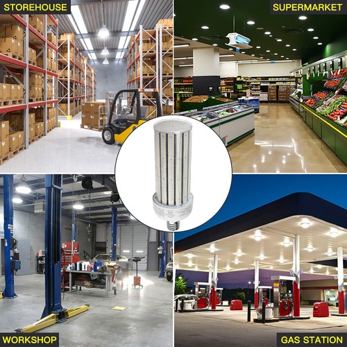 160W LED Corn Light Bulb for Store Factory Warehouse High Bay Open Fixture 5000K - Picture 9 of 12