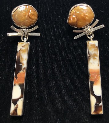 Handmade Baroque Pearl Gemstone Earrings Sterling Silver Jewelry Dr Laura Vailas