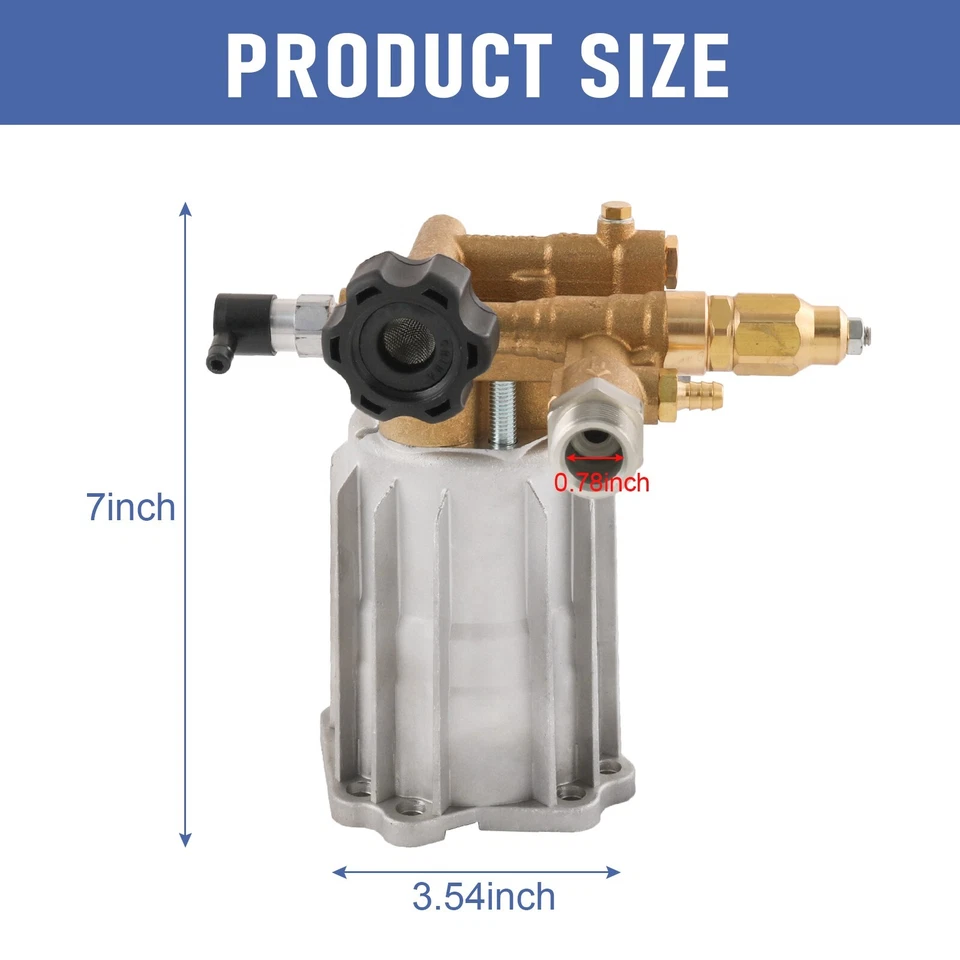RMV2.5G30 PRESSURE WASHER PUMP AXIAL, 2.5GPM 3000 PSI, 3400 RPM, 3/4" SHAFT - Image 2 of 4