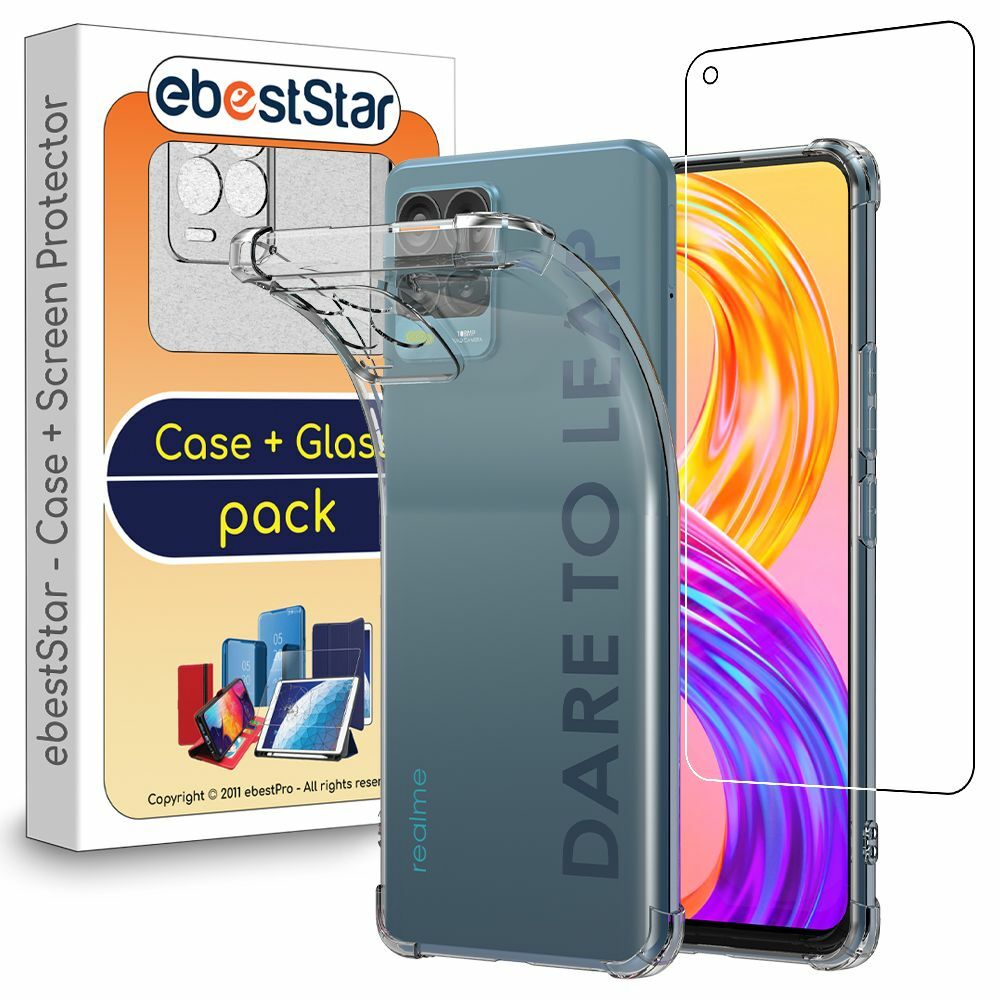 Cover + Vetro Temperato Realme 8 Pro, Realme 8 (No 5G) Custodia Bordi Silicone