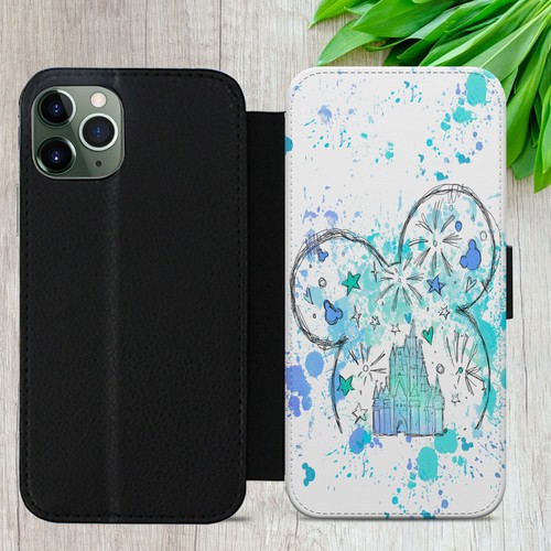 MICKEY MOUSE CASTLE FLIP FOR IPHONE SAMSUNG HUAWEI PIXEL WALLET PHONE CASE COVER - Picture 16 of 18