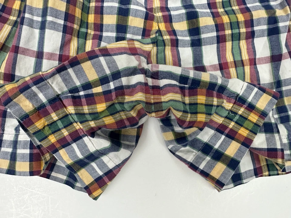 Pantalones Cortos Vintage Años 90 LIMITADOS A Cuadros 24” Cintura Alta Relajado Plisado Algodón Foto 4 de 4