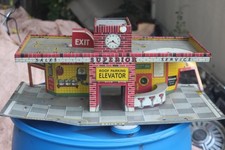 Tin Litho Superior Service Gas Station Garage Playlet Vintage T. Cohn 1949