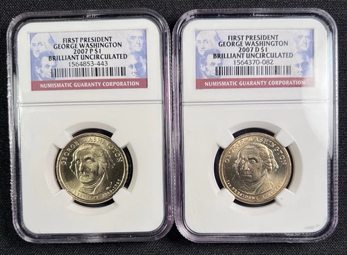 2007 P & D George Washington $1 NGC Brilliant Uncirculated (443,082)