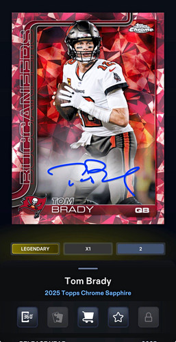 DIGITAL Topps NFL Collect 2025 Chrome Sapphire Tom Brady Auto /5 LEGENDARY
