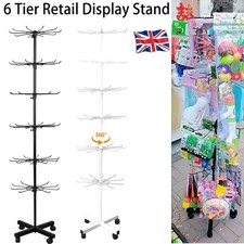 6-Tier Jewelry Display Keyring Display Rotating Iron Revolving Metal Stand Rack