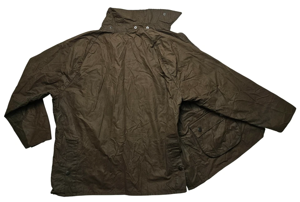 *HOT VTG Men's BARBOUR @ A321 BEDALE PARKA PLAID LINED BROWN WAXED Jacket C46 L - Image 4 of 4