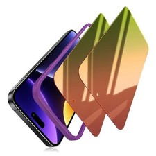  2 Pack Tempered Glass Privacy Screen Protector for iPhone 16 Pro Colorful