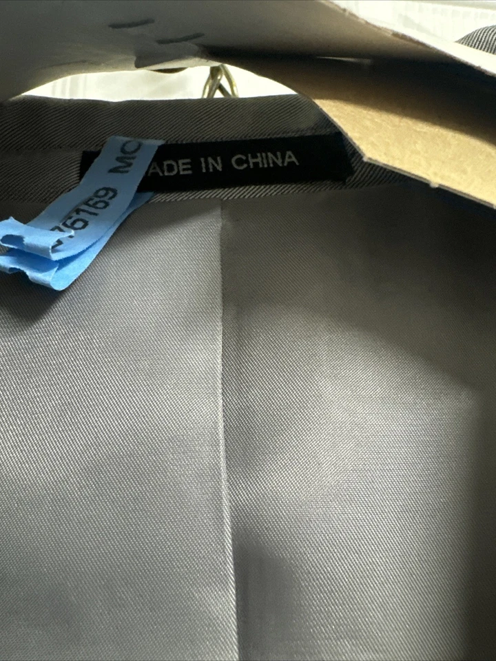 Traje de hombre de un solo pecho de 3 botones con pantalones Fortino Landi plateado/gris 48R Foto 2 de 4