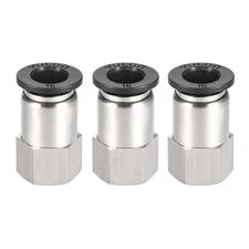 Push to Connect Tube Fitting Adapter 10mm OD x 1/4 BSPT Straight Connecter 3pcs