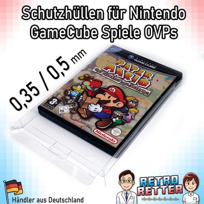 Schutzhüllen V2 GameCube Spiele OVP 0,35 / 0,5 mm Game DVD Nintendo GC Case PET