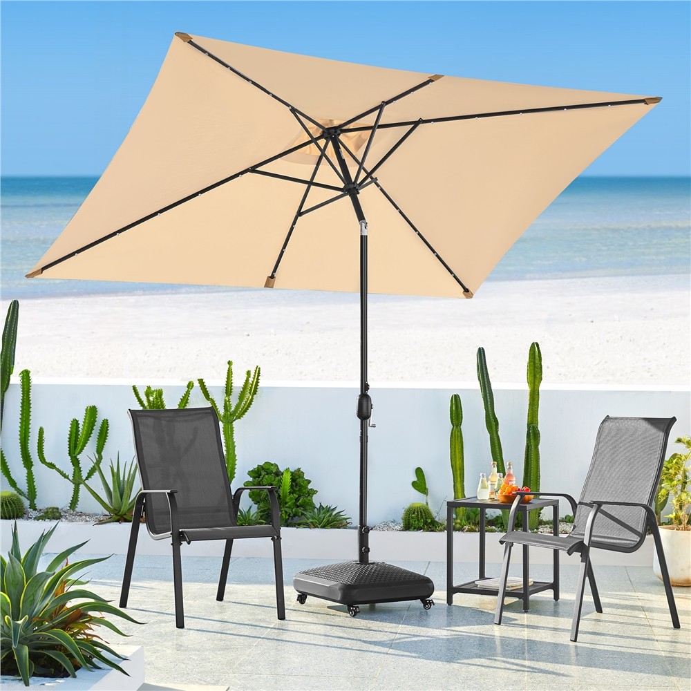 10 rectangular patio umbrella Domi 10'x10' Cantilever Umbrella, Aluminum Windproof Outdoor with 360Rotation, Square Offset Sun Shade Umbrella for Outside Deck Backyard Garden Pool, Gray : Patio, Lawn & Garden ensuring vibrant looks season after season Ayge 6.5x10FT Rectangular Patio Umbrella