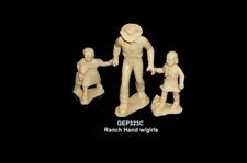 MARX Western Ranch Kids Ranch Hand w/girls Roy Rogers Ranch playset toy soldiers