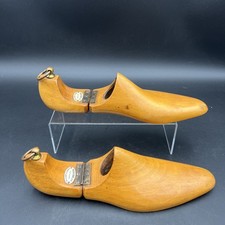 Vintage Poulsen, Skone  Co. Wood Hinged Shoe Trees Lasts Brass HW London