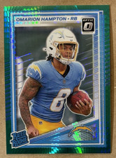 Omarion Hampton Green Hyper 2025 Panini Donruss Optic Rated Rookie #212 Chargers