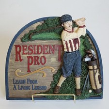 Golf Plaque Wall Hanging Resident Pro Learn from Living Legend 1994 Figi Graphic