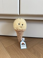 Jellycat Irresistible Vanilla Ice Cream Cone  BNWT Displayed Only New With Tags