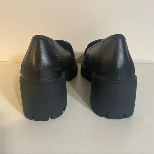 Mocassini Torrid Lug Sole neri tacco 3" taglia 11WW - Foto 5 di 9