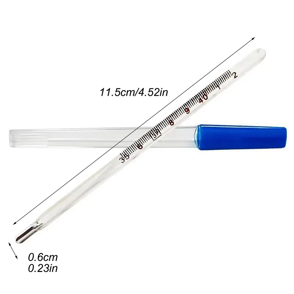 Mercury Fever Thermometer - Fast Oral/Ear Temperature Check, Durable Glass Desig - Bild 4 von 4