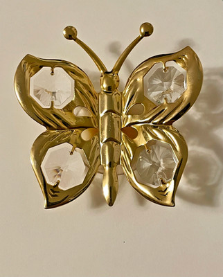 Crystal Temptations 24k Gold Plated Butterfly Sun Catcher With Crystals