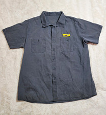 Pennzoil Gray Cotton Blend Twill Mechanic Work Shirt Patch/Back Graphic Men XL