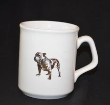 Vintage Mac Trucks Coffee Mug Made In England Gold Dog Logo
