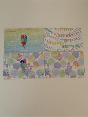 Handmade Tassel Garland Birthday Journal | Upcycled Card Notebook 4 Packets