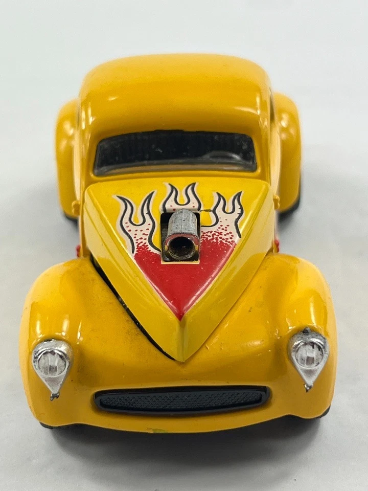 Vintage Majorette 1941 Willys Coupe Yellow w/Flames - Free Shipping CC - Image 3 of 4