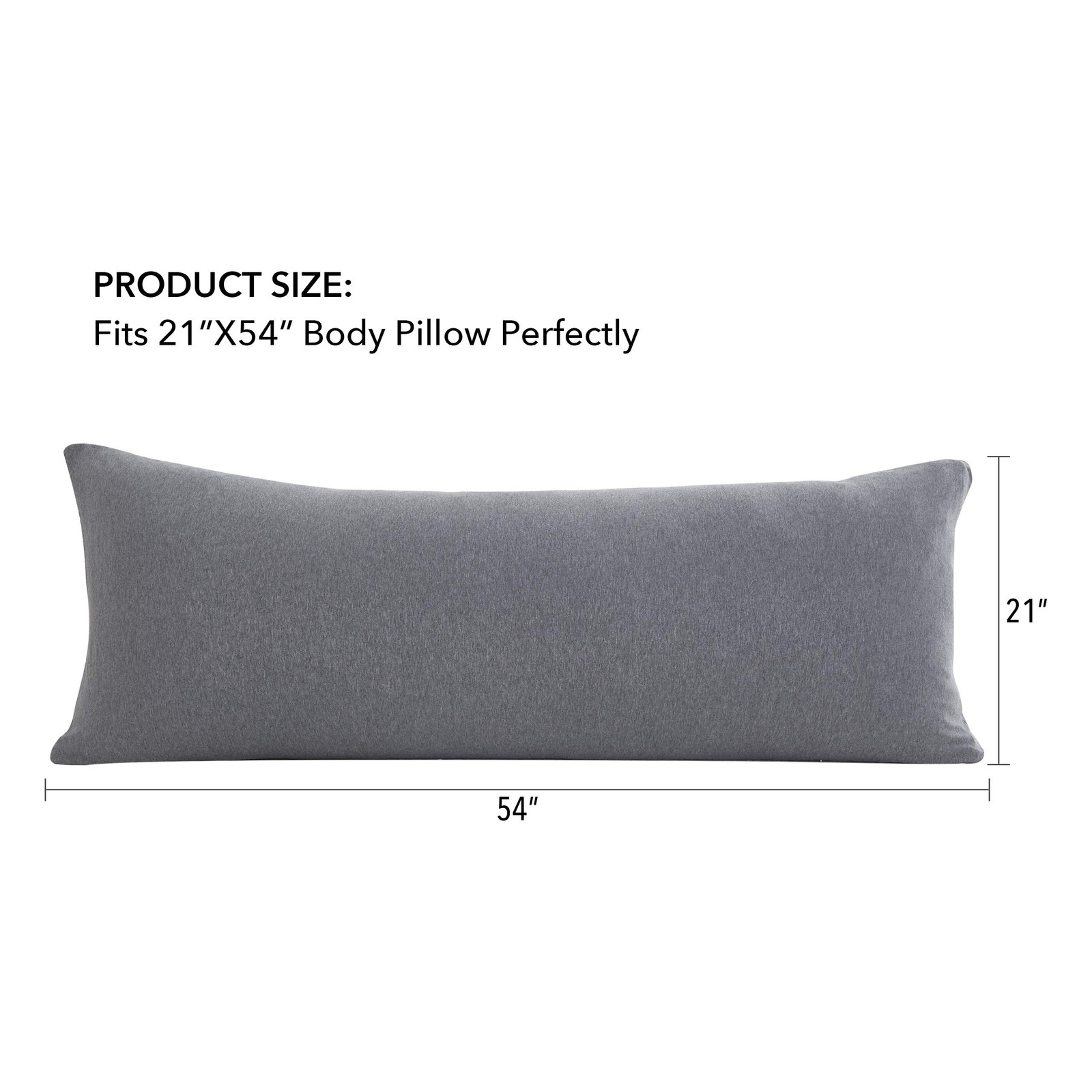 Oubonun 100% Jersey Cotton Body Pillow Cover with Zipper - Luxury Soft Remova...