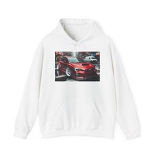 Red Subaru WRX Street Scene Hoodie  JDM Car Racing Graphic