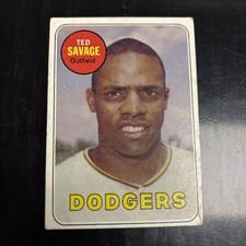 1969 Topps - [Base] #471.1 Ted Savage (Last Name Yellow) Baseball Dodgers -325-