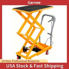 Four Wheel Mobile Hydraulic Lift Table Cart Manual Double Scissor Hydraulic Scis Four Wheel Mobile Hydraulic Lift Table Cart Manual Double Scissor Hydraulic Scis