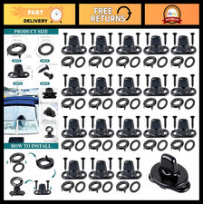 40 Sets Marine Grade Twist Lock Fasteners, Rust-Proof Turn Button with Eyelet &