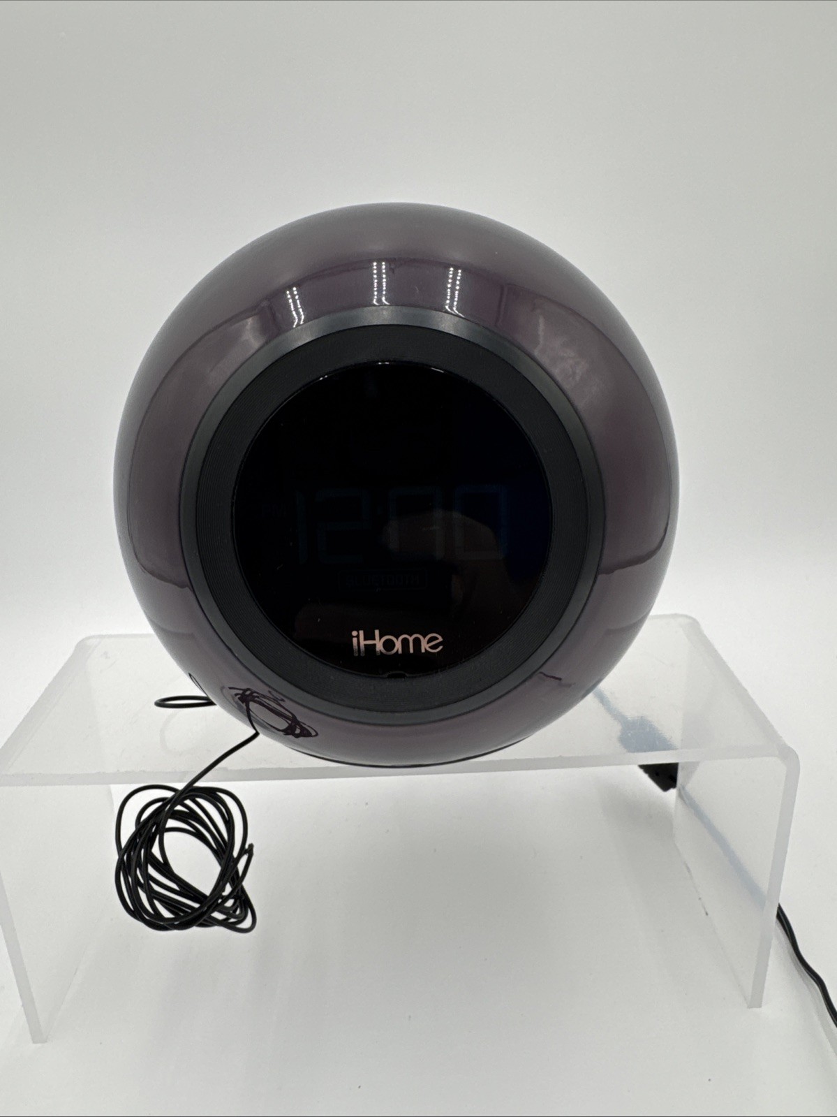 iHome iBT29 Bluetooth Color Changing Dual Alarm Clock Radio w/ Power Adapter